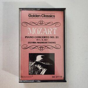 Mozart Piano Concerto No. 21 Cassette Tape Golden Classics 1981 GC 27115